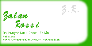 zalan rossi business card